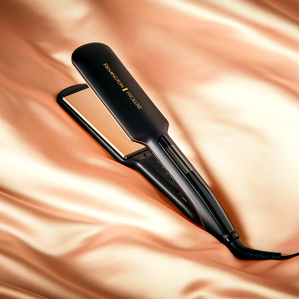 Выпрямитель REMINGTON S9150B PROluxe Midnight Wide Plate Straightener (45791560100) Особенности ионизация