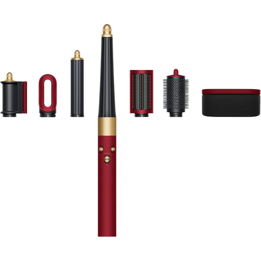 Мультистайлер DYSON HS08 Airwrap ID Straight/Wavy Red Velvet/Gold (596926-01) Не для продажи Дополнительно быстрое охлаждение, чехол из эко кожи обит изнутри мягкой тканью, скорость воздушного потока: 13.5 л/с, уровень шума: 76 дБ, мобильное приложение - MyDyson через Bluetooth