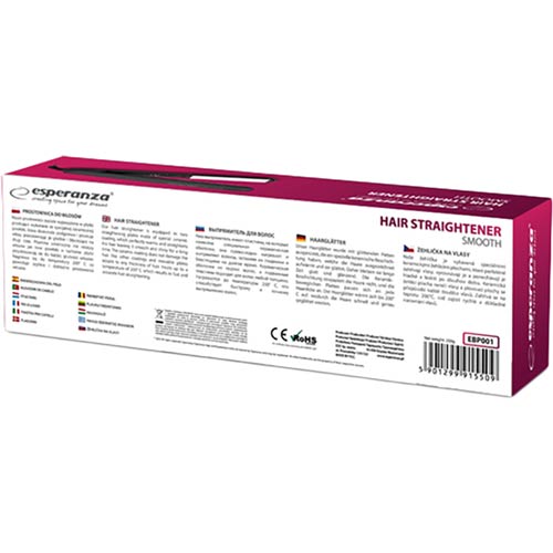Выпрямитель ESPERANZA EBP001 Hair Styler (EBP001) Тип выпрямитель (утюжок)