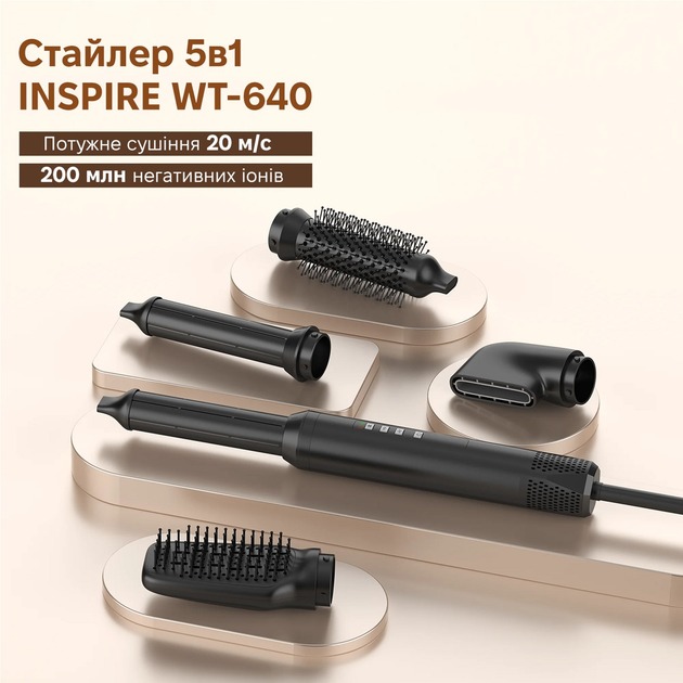Мультистайлер INSPIRE WT-640 5 in 1 Black Особенности автоотключение