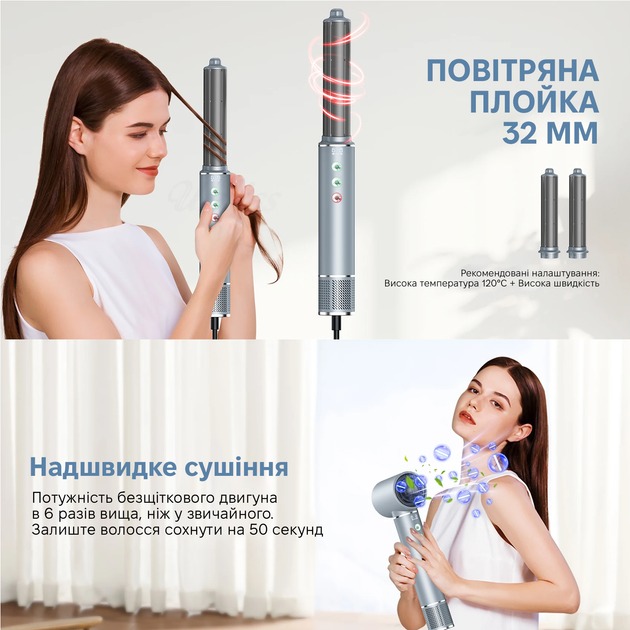 Мультистайлер INSPIRE WT-634 5 in 1 Gray Особливості петля для підвішування
