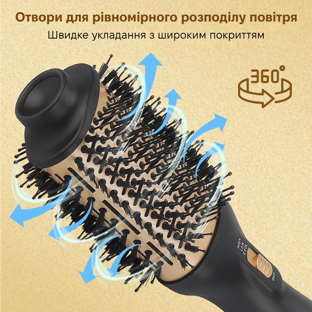 Фен-щетка O-ONULISS 17763C Особенности защита от перегрева