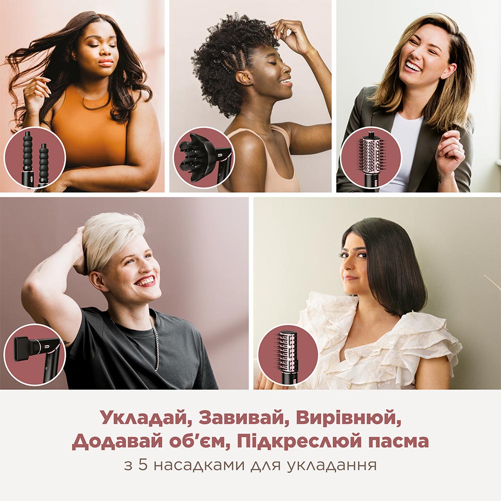 Стайлер SHARK FlexStyle 5-in-1 Hair Styler and Dryer Stone (HD446EU) Длина шнура 2.44