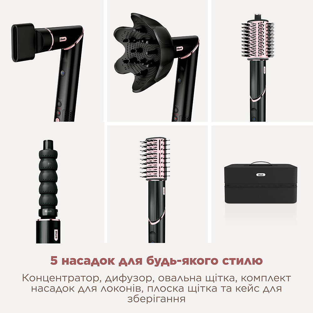 Стайлер SHARK FlexStyle 5-in-1 Hair Styler and Dryer Stone (HD446EU) Особенности термостат