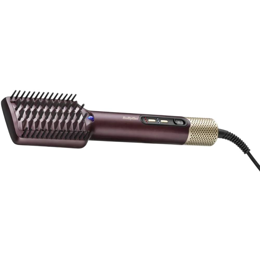 Фен-щетка BABYLISS AS6400E Дополнительно Независимые регуляторы температуры/подачи воздуха; Сьемный фильтр; Магнитный фильтр; LED-индикатор; Материал щеток: металл, силикон, пластик;