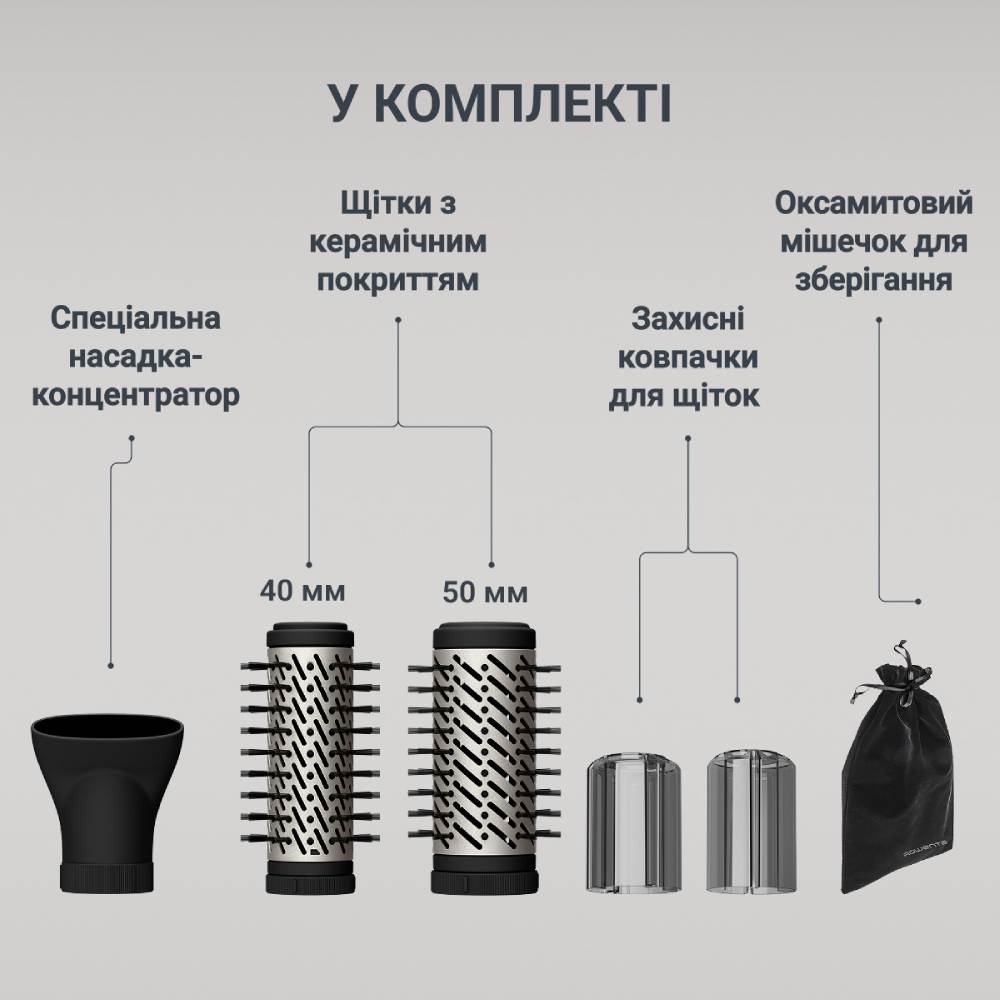 Фен-щетка ROWENTA Bruch Active UB9530F0 Длина шнура 1.8