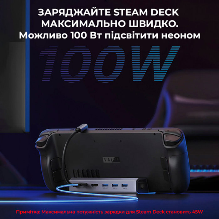 Зовнішній вигляд Док-станція JSAUX 6-в-1 для Steam Deck HB0603 (6126755803402)