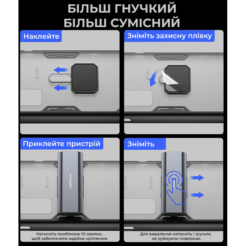 Набор клейких креплений JSAUX для ModCase (6126755803403) Цвет черный