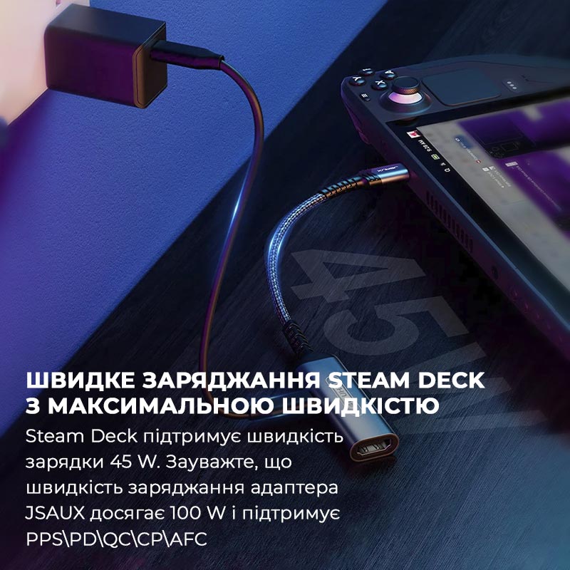 Зовнішній вигляд Адаптер JSAUX HB0201 USB-C на HDMI 4K60Hz та USB-C PD (6126755803410)