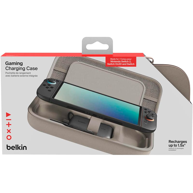 Фото 17 Зарядный чехол BELKIN 10000mAh для Nintendo Switch 2 Sand (ENA001HQSA-V2)