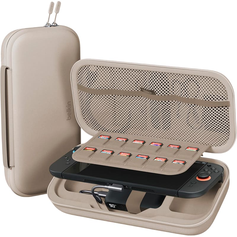Внешний вид Зарядный чехол BELKIN 10000mAh для Nintendo Switch 2 Sand (ENA001HQSA-V2)