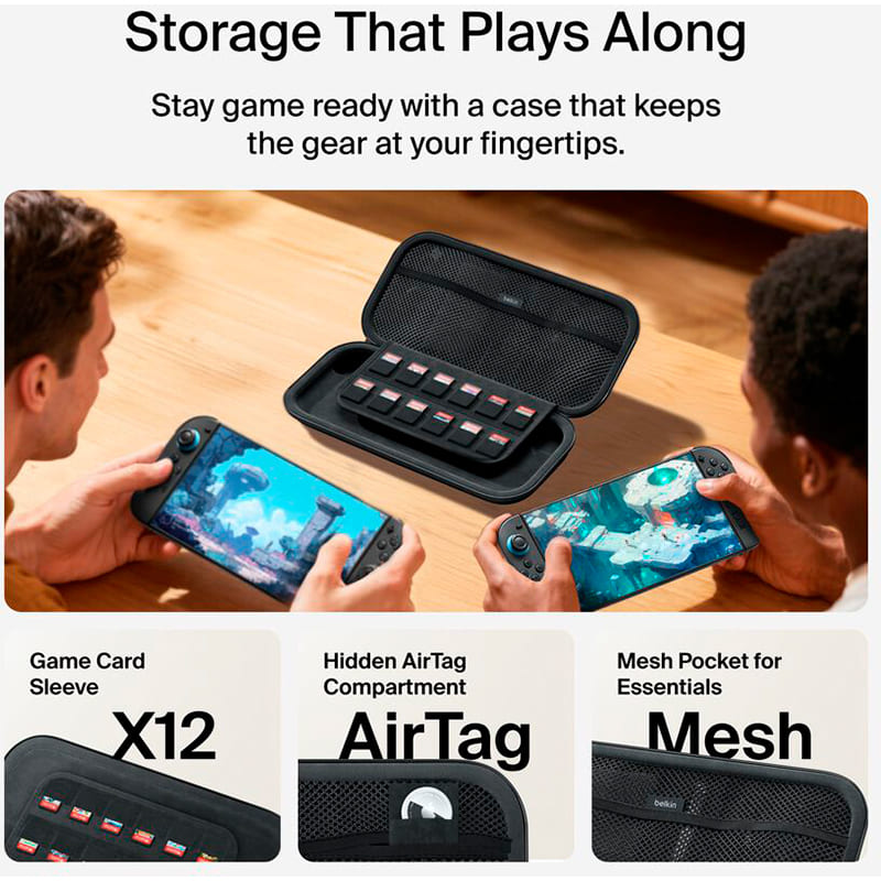 Фото 17 Чохол BELKIN Travel Case для Nintendo Switch 2 Charcoal (ENA002HQCH)