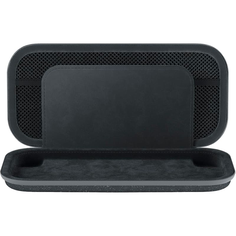 Чохол BELKIN Travel Case для Nintendo Switch 2 Charcoal (ENA002HQCH) Додатково Відкидна кришка для зберігання карт; Прихований відсік AirTag; Міцний, зносостійкий та водостійкий поліестер зовні, внутрішня підкладка з оксамиту з начосом