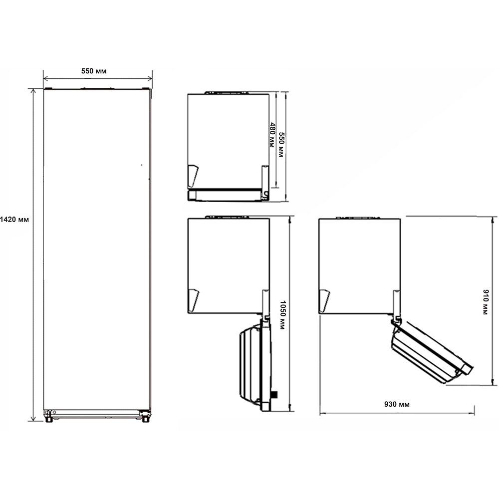 У Фокстрот Морозильна камера ELEYUS MFDW1142M55 WH