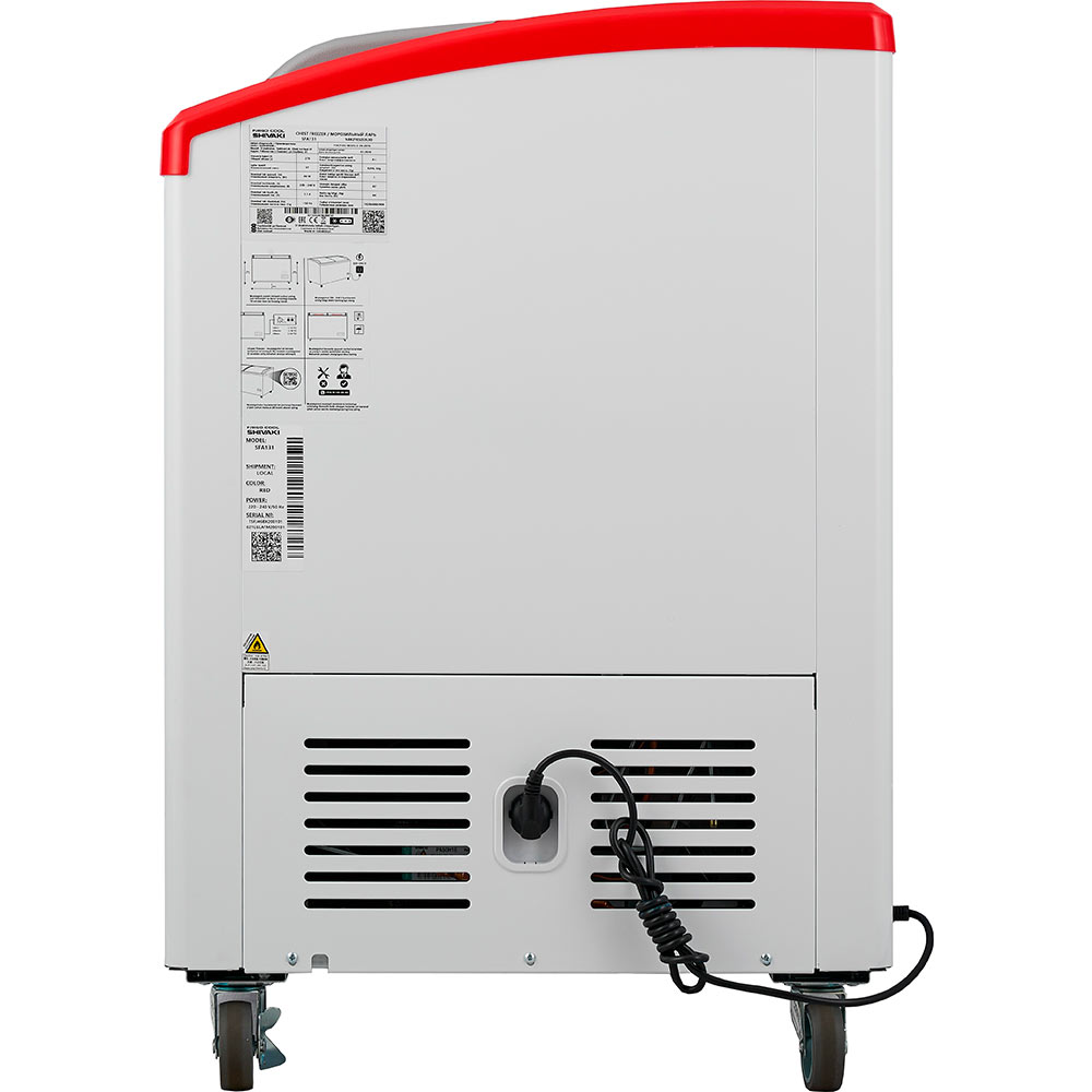 Морозильна вітрина SHIVAKI SH SFA 131 Red Корисний об’єм 270