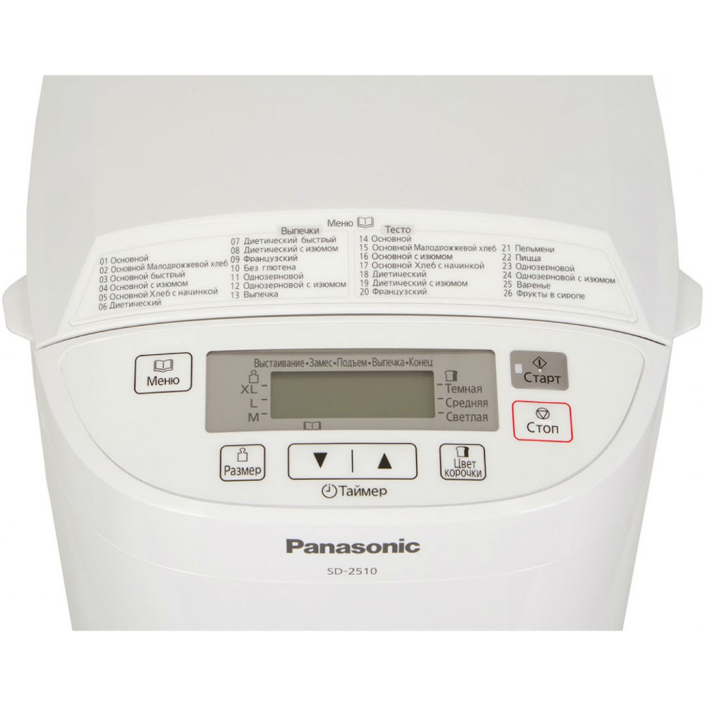 Зовнішній вигляд Хлібопічка PANASONIC SD-2510WTS