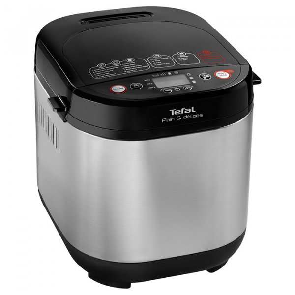 Хлібопічка TEFAL PF240E38 Комплектація хлібопічка, мірна ложка, стакан йогурту, мірна чашка, інструкція, гарантійний талон