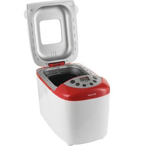 Хлебопечка VILGRAND VBM85152 Белый/Красный Комплектация хлебопечь, 2 х лопасти тестомеса, мерный стакан, ложка, инструкция