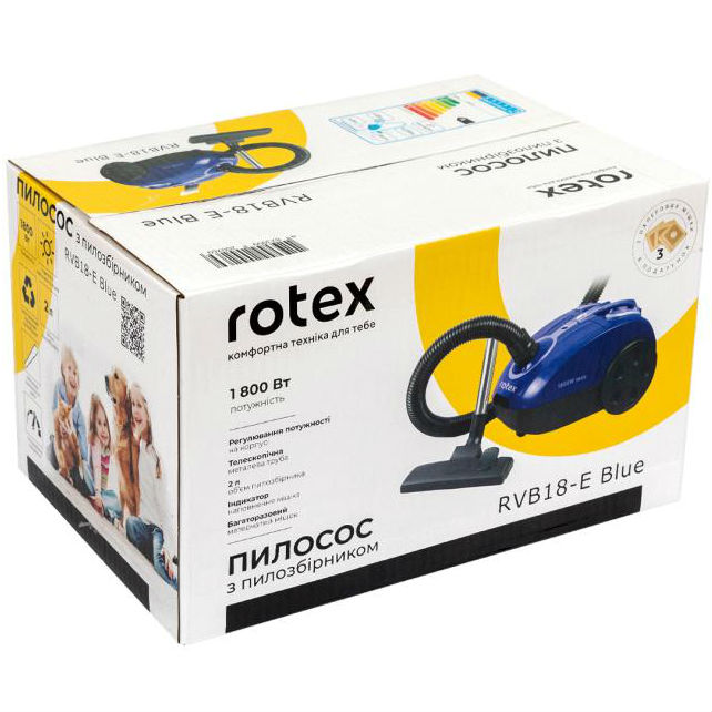 Пилосос ROTEX RVB18-E Blue Насадки і щітки підлога-килим