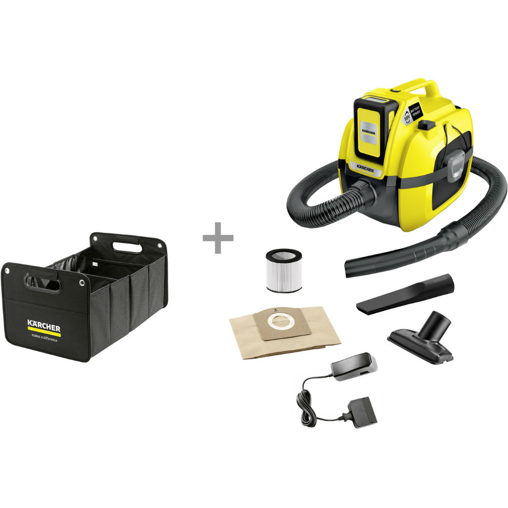 Пилосос KARCHER WD 1 Compact Battery set + органайзер (9.611-310.0)