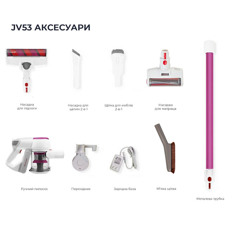 Зображення Пилосос JIMMY Cleaner JV53R Fuchsia