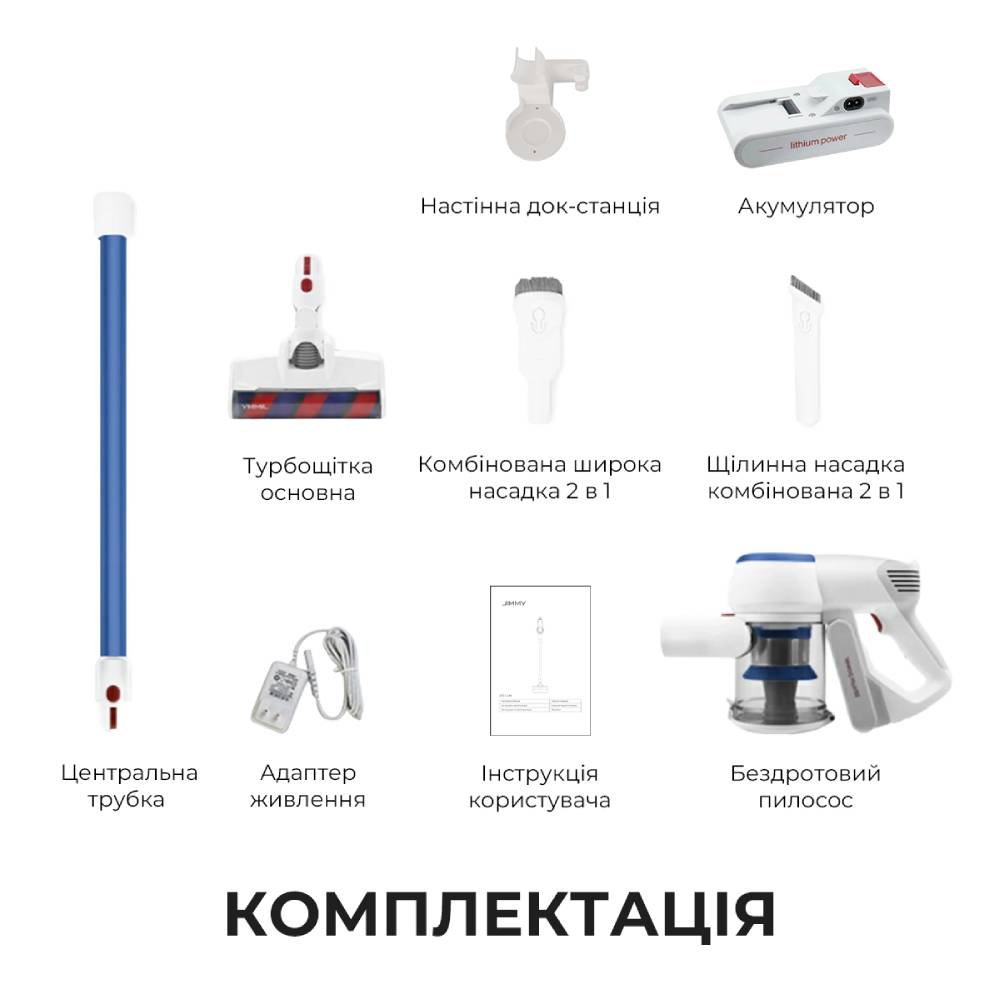 Пилосос JIMMY JV53 Lite Blue Зображення Пилосос JIMMY JV53 Lite Blue