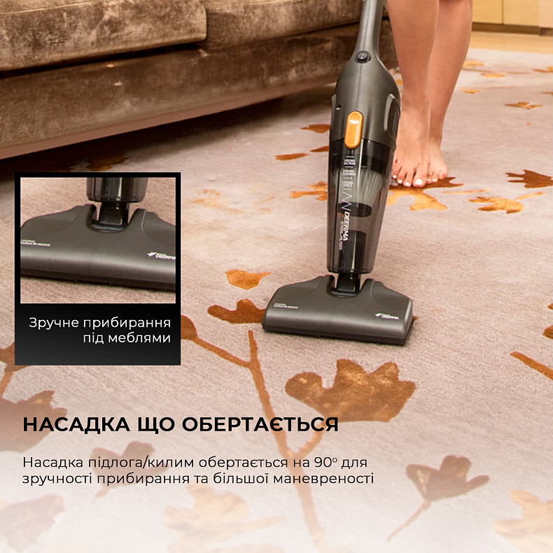 Пилосос DEERMA Corded Hand Stick Vacuum Cleaner (DX115C) Тип тихий