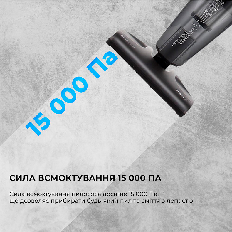 Пилосос DEERMA Corded Hand Stick Vacuum Cleaner (DX115C) Тип прибирання сухе