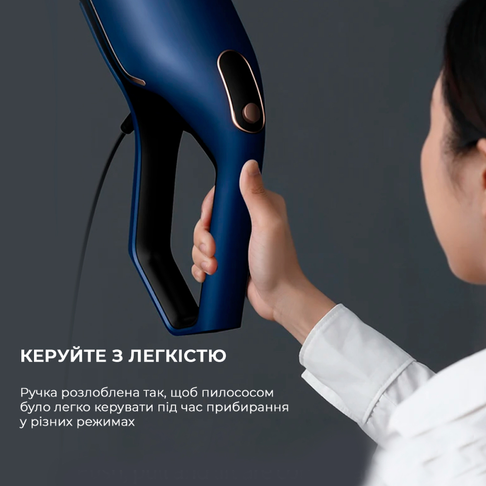 Зовнішній вигляд Пилосос DEERMA Vacuum Cleaner Blue (DX1000W)