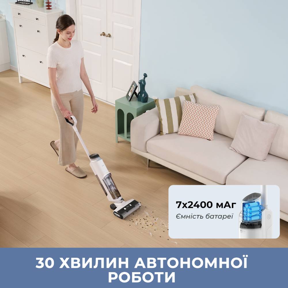 Пылесос MOVA Wet and Dry Vacuum K10 Pro White (BVC-T8) Тип аккумуляторный