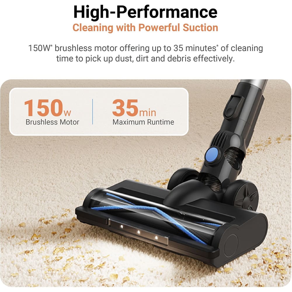 Пилосос MOVA Cordless Vacuum Cleaner J10 Black Тип ручний