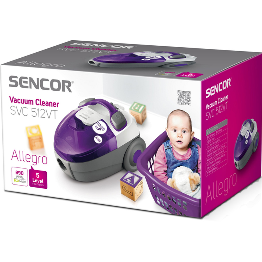 Внешний вид Пылесос SENCOR Allegro SVC512VT-EUE2 purple gray