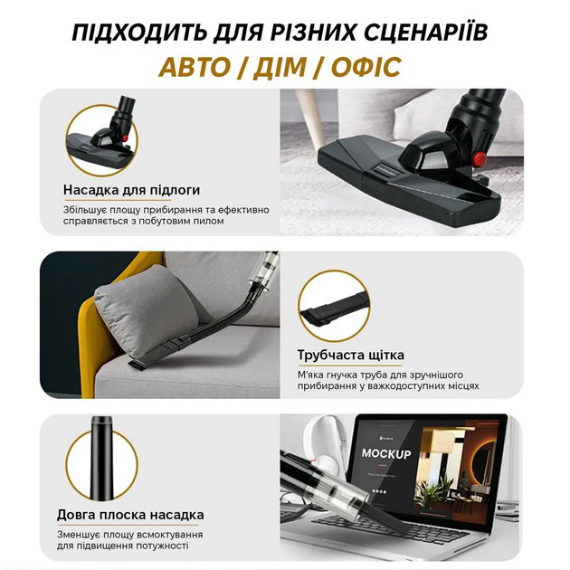 Пылесос INSPIRE A-061 Black Тип аккумуляторный