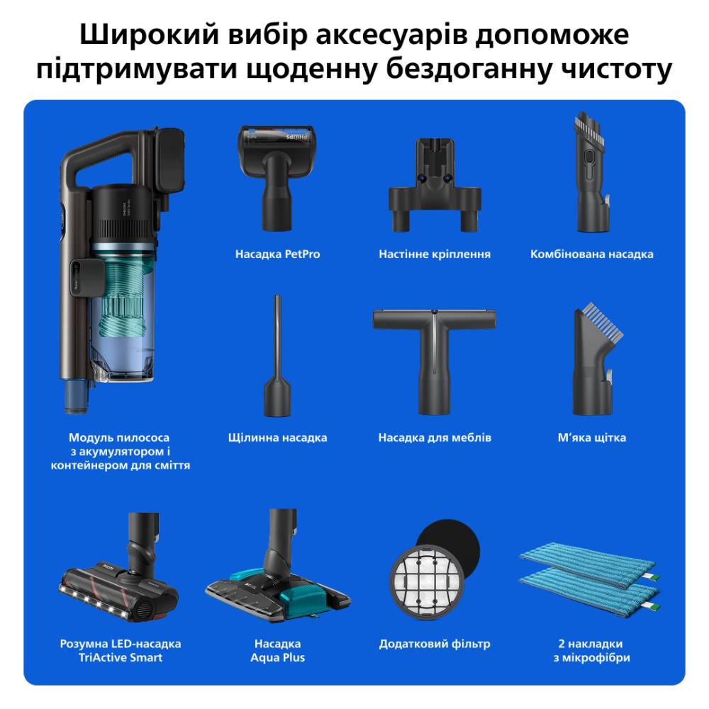 Пылесос PHILIPS XC8157/01 Тип аккумуляторный