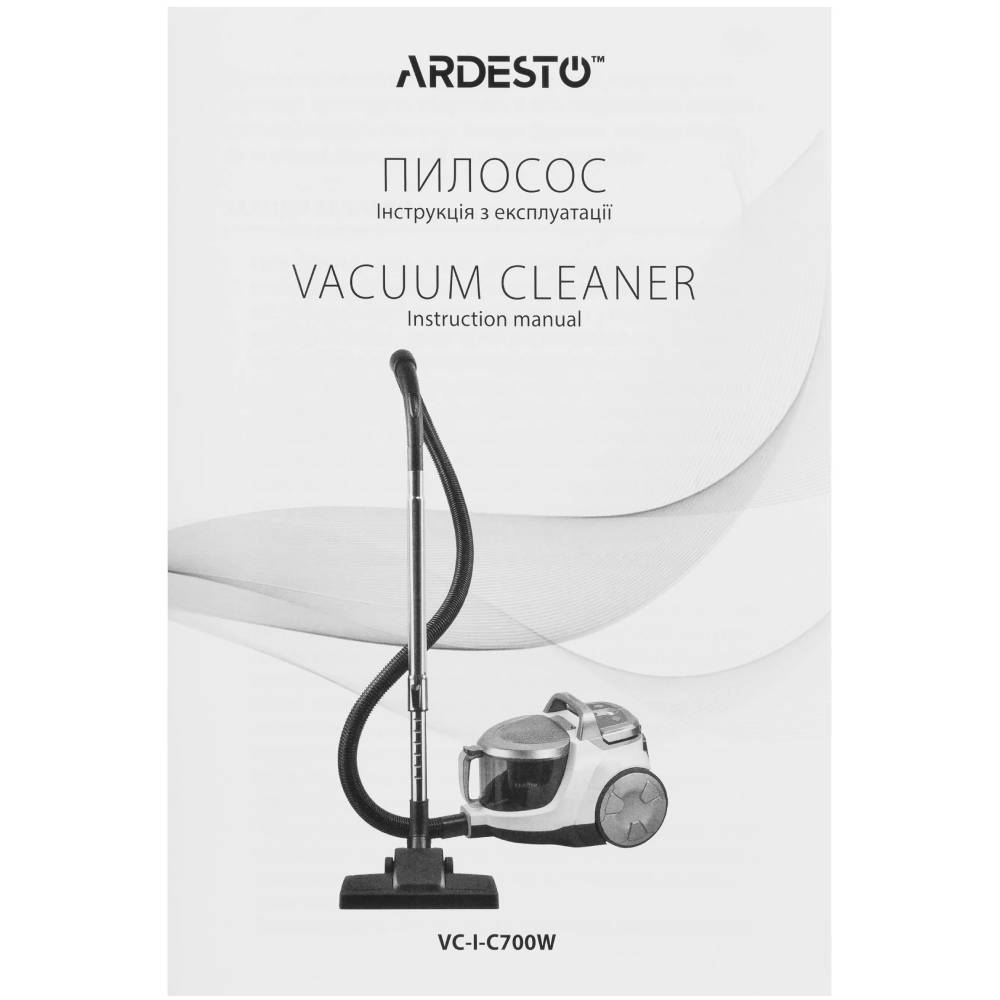 Огляд Пилосос ARDESTO VC-I-C700W White/Silver