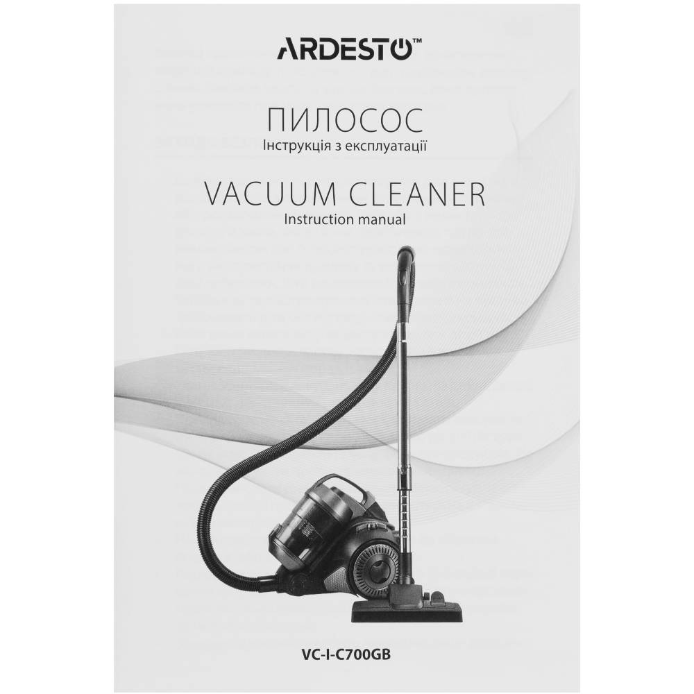 Фото 14 Пилосос ARDESTO VC-I-C700GB Black/Bronze