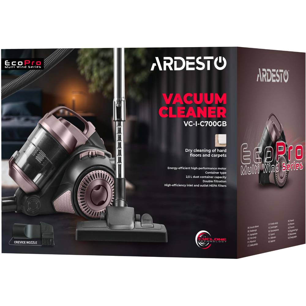 Фото 15 Пилосос ARDESTO VC-I-C700GB Black/Bronze