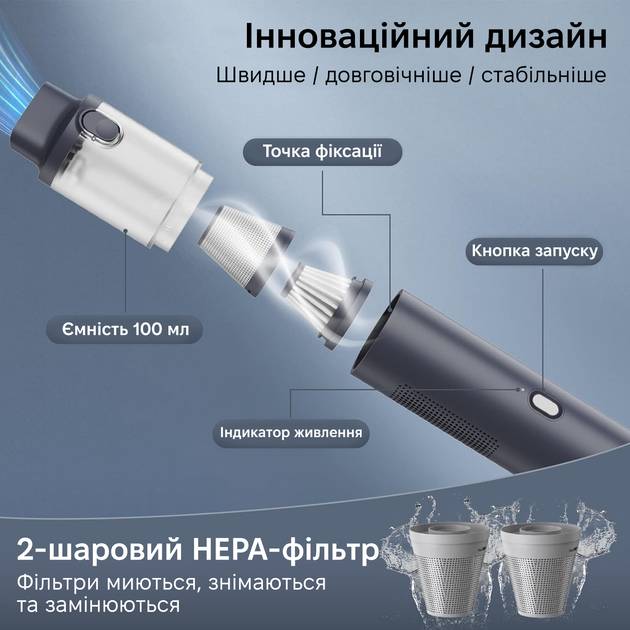 Фото Пилосос XIAOMI Lydsto H1 Black