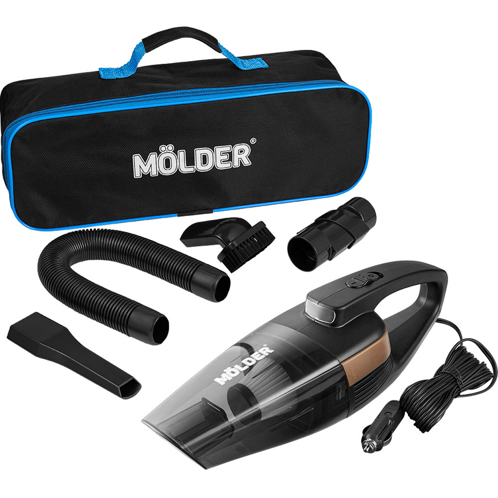 Пылесос автомобильный MOLDER с LED подсветкой Black (MA34020) Тип ручной