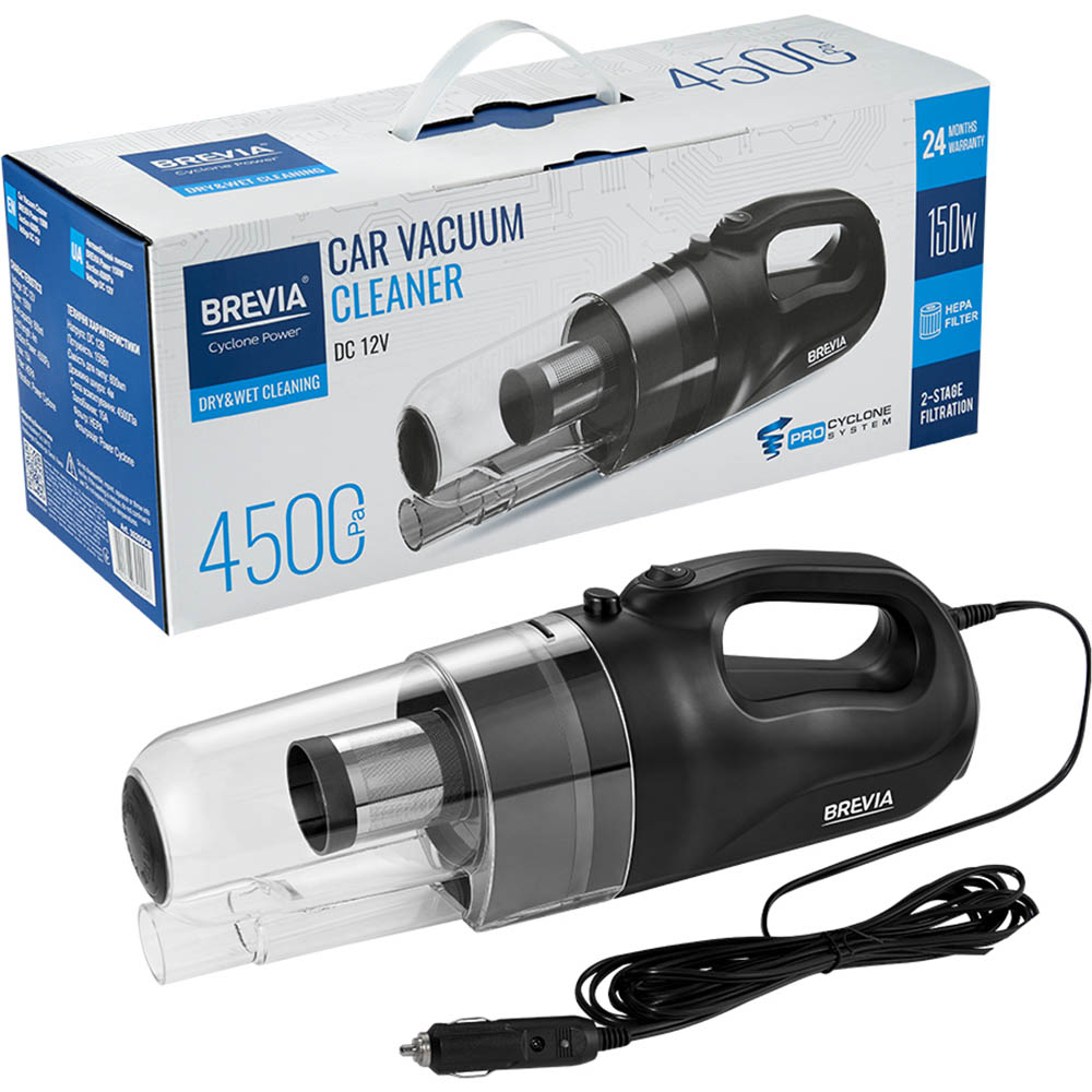Фото Пылесос автомобильный BREVIA Grey (30200CB)