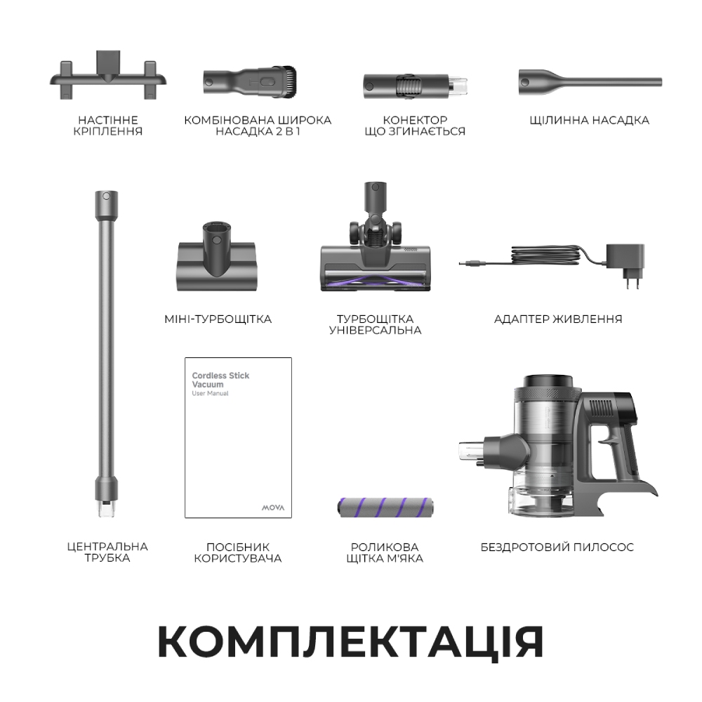 В Україні Пилосос акумуляторний MOVA S7 Ultra (V2590E)