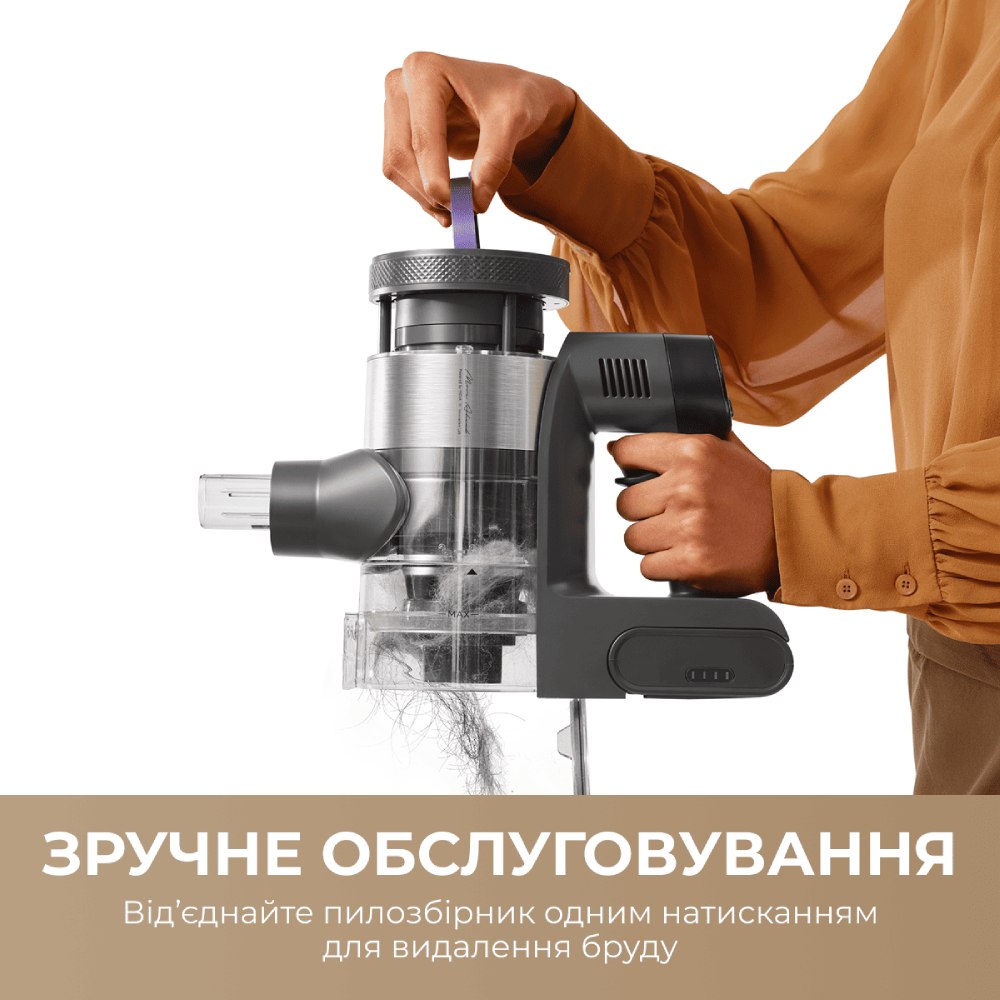 Пилосос акумуляторний MOVA S7 Ultra (V2590E) Тип вертикальний