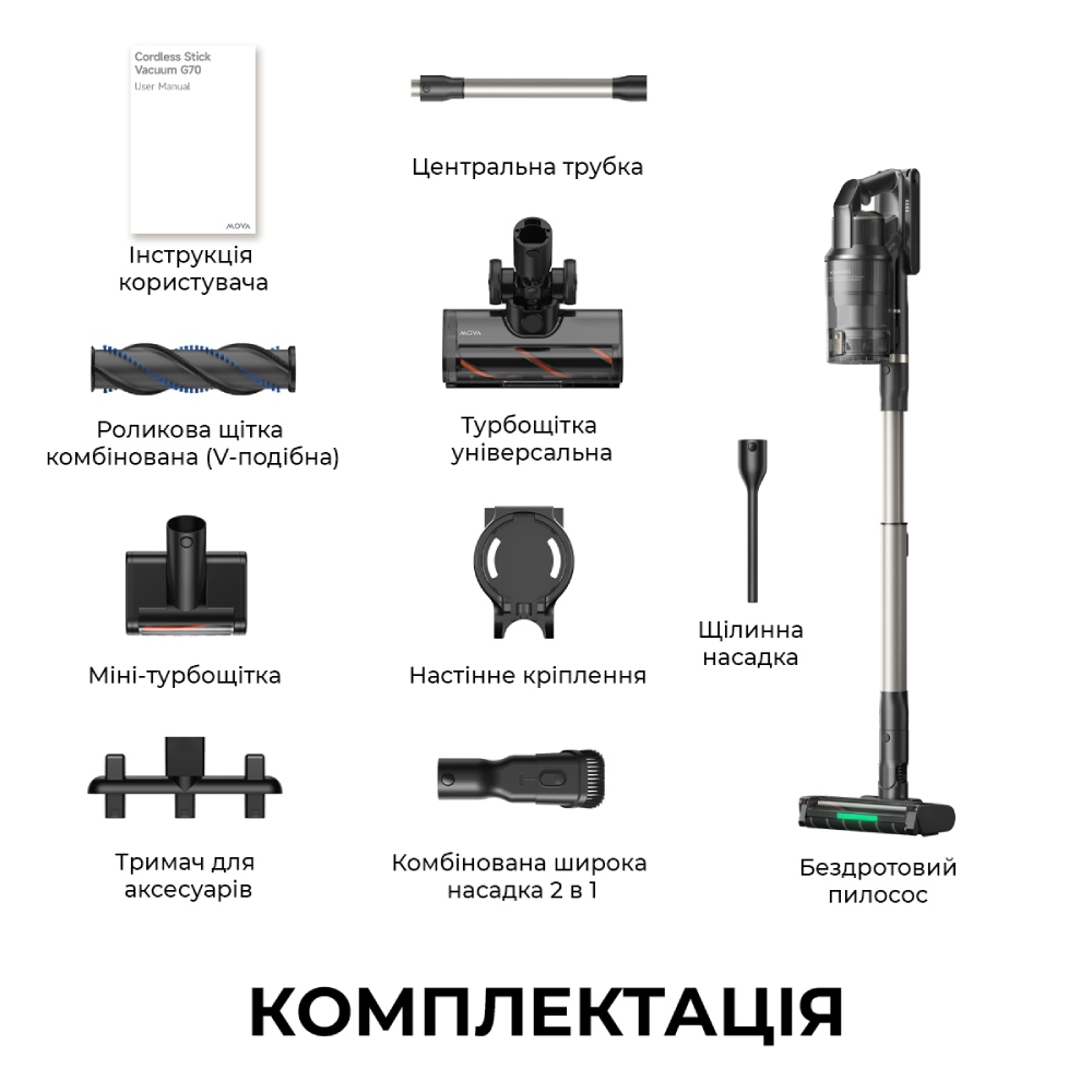 В інтернет магазині Пилосос акумуляторний MOVA G70 (V2583)