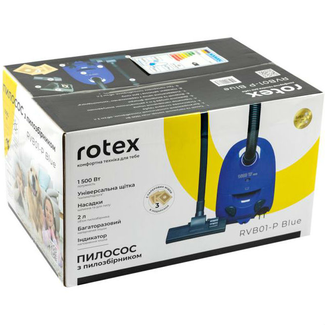 Фото Пилосос ROTEX RVB01-P Blue