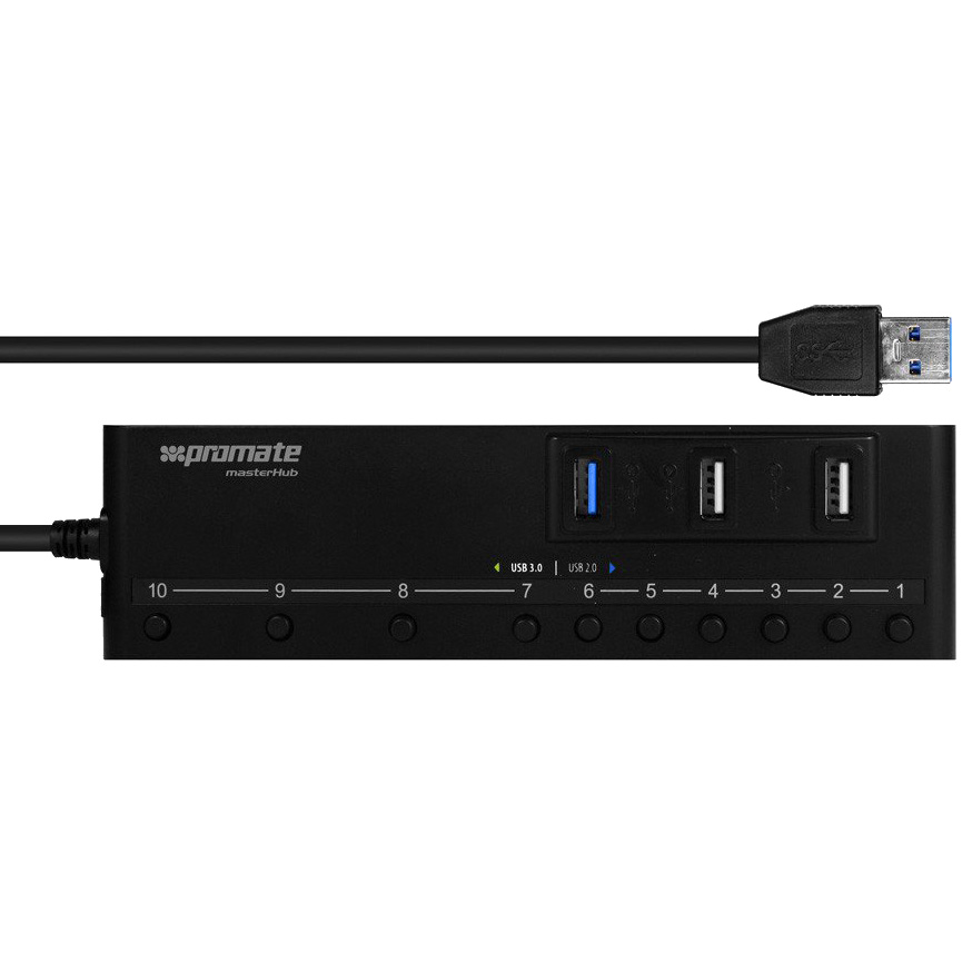 

USB-хаб PROMATE masterHub Black, USB-хаб masterHub Black