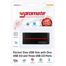 USB-хаб PROMATE pocketHub Black