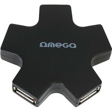 USB-хаб Omega 4-in-1 Black (OUH24SB)