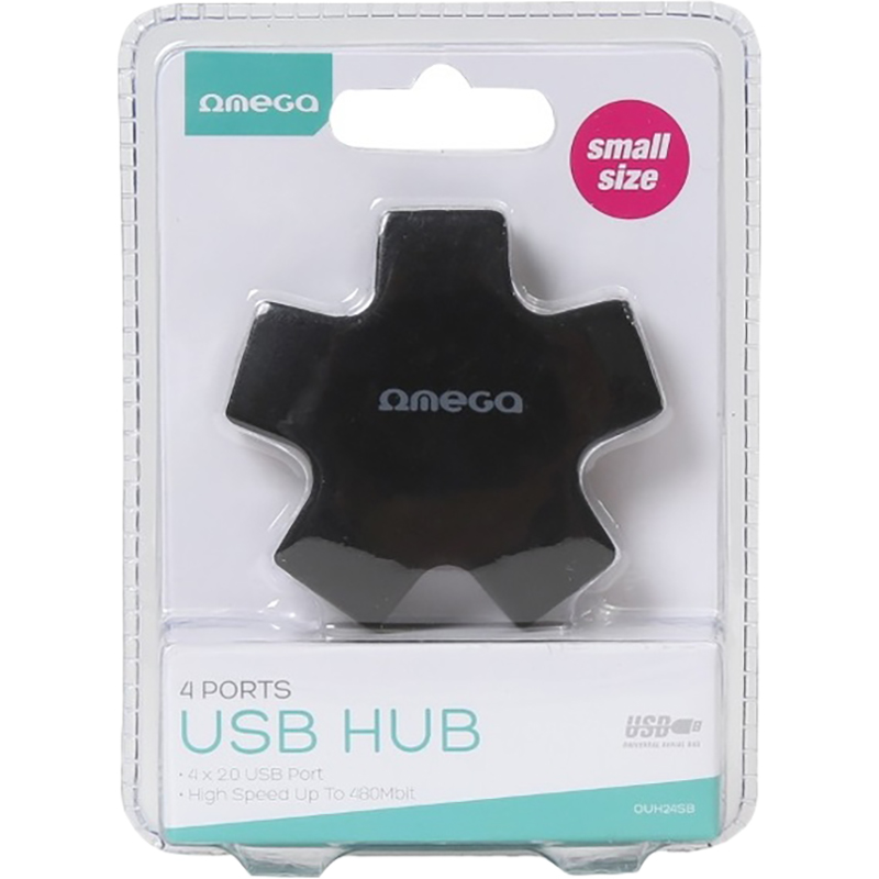 USB-хаб Omega 4-in-1 Black (OUH24SB) Тип USB-хаб