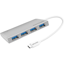 USB-хаб PROMATE MiniHub-C4 4-in-1 Silver (minihub-c4.silver)