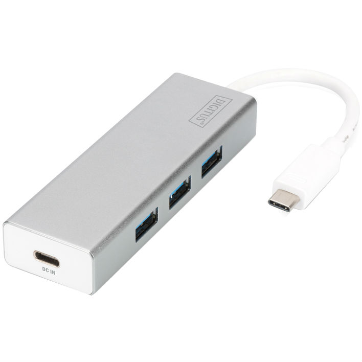 

USB-хаб DIGITUS USB Type-C, 3 xUSB 3.0 (DA-70242), USB Type-C, 3xUSB 3.0+функция ЗУ
